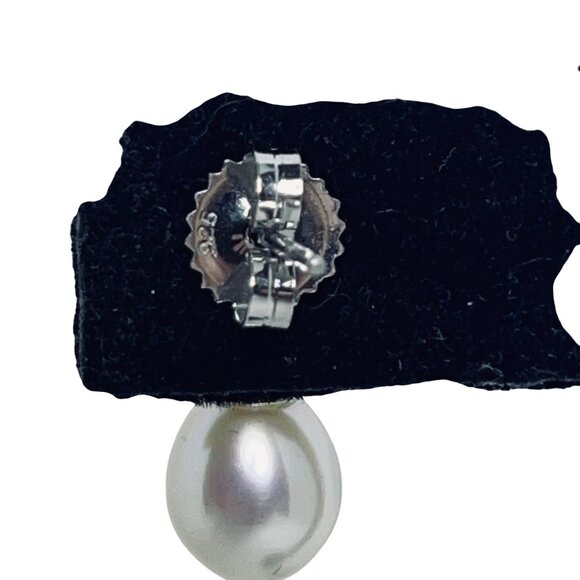 Honora Sterling Silver White Freshwater Pearls And Garnet Earrings (5981) - Picture 6 of 6